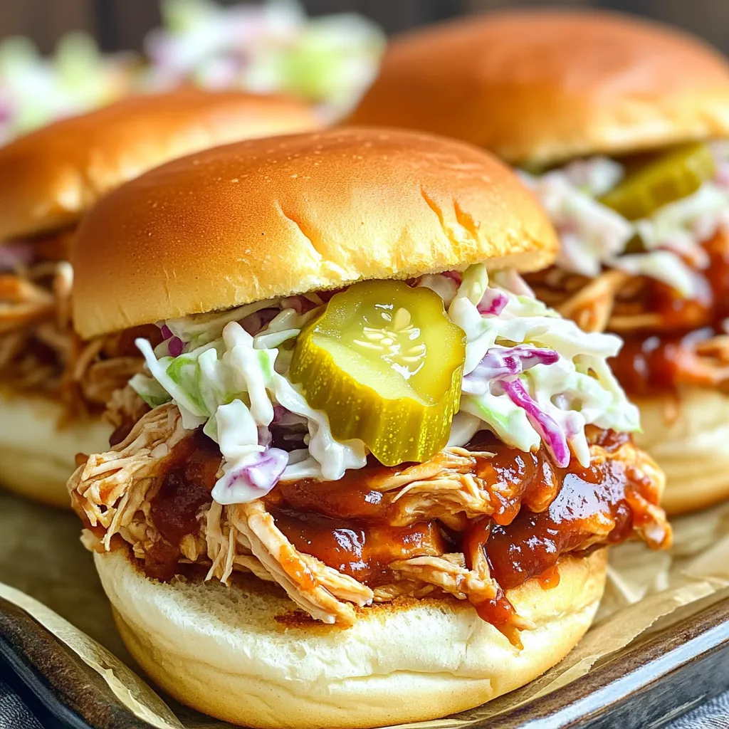 Slow Cooker BBQ Pulled Chicken Sliders Delightful Meal
