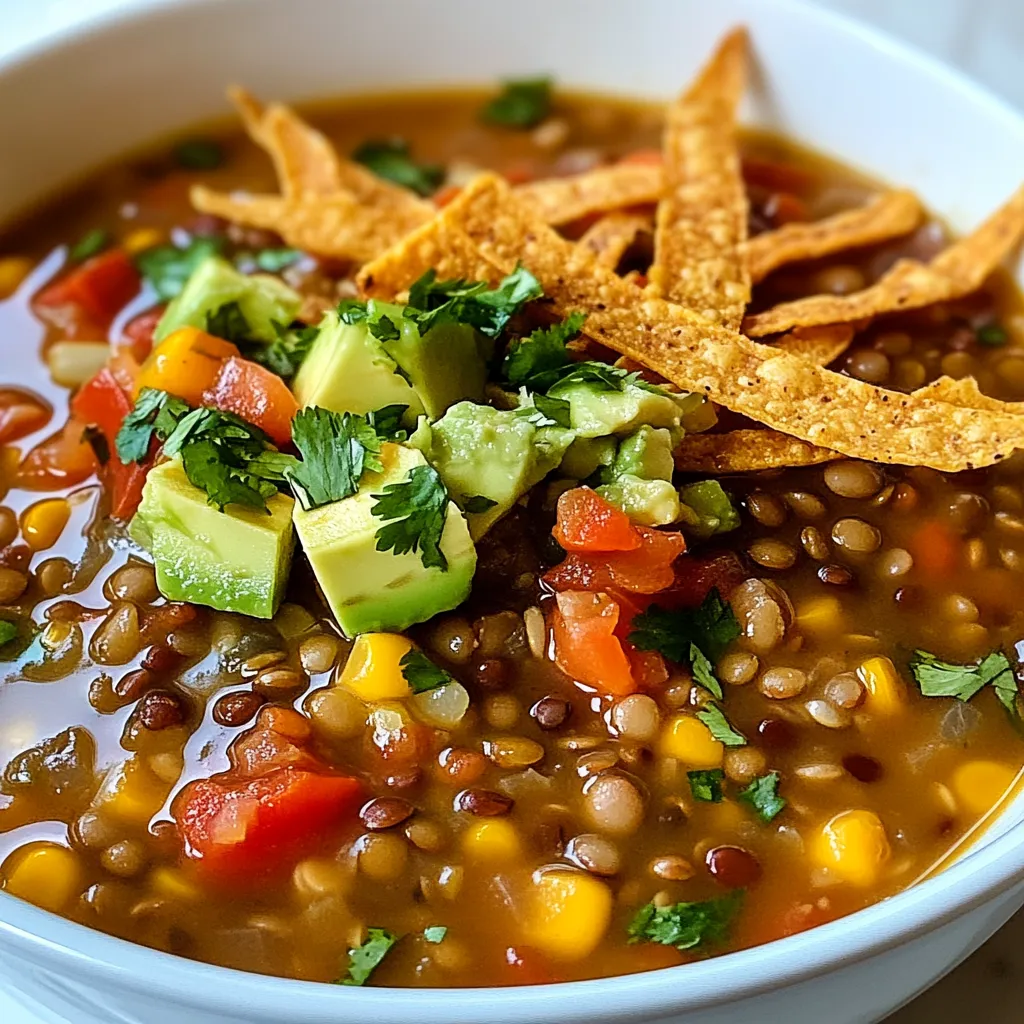 Lentil Tortilla Soup Flavorful Comfort Food Recipe