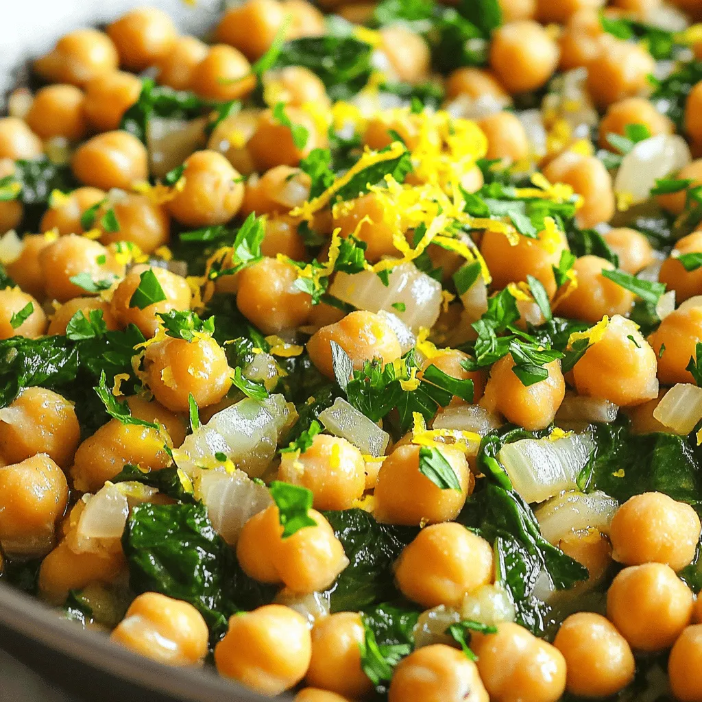 Lemon Garlic Chickpea Skillet Flavorful Quick Meal