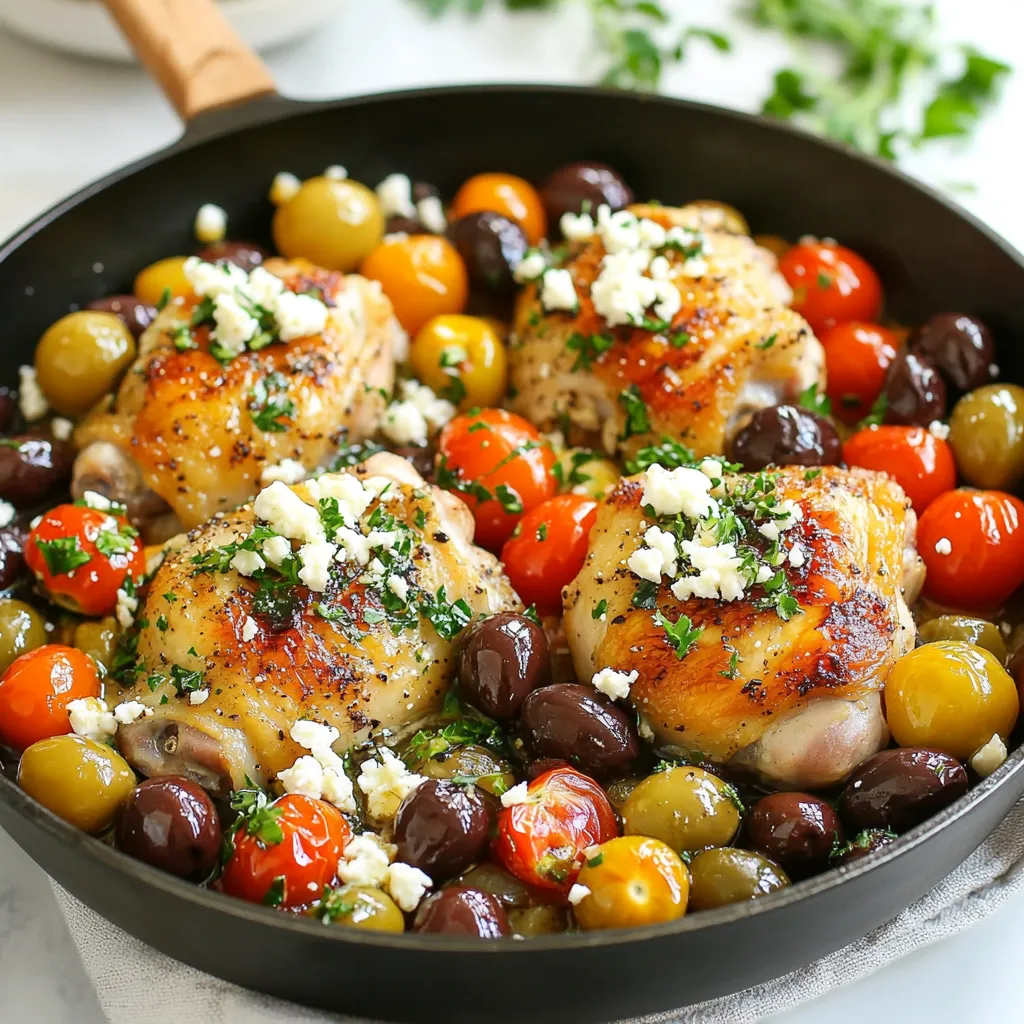 Keto Chicken Skillet with Olives and Feta Delight