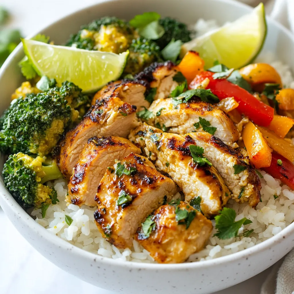 Coconut Chicken Rice Bowl Flavorful and Easy Recipe