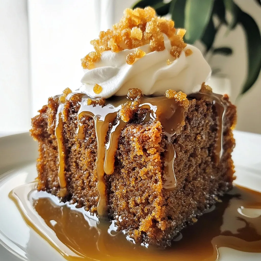 Toffee Gingerbread Pudding Cake Delightful and Warm