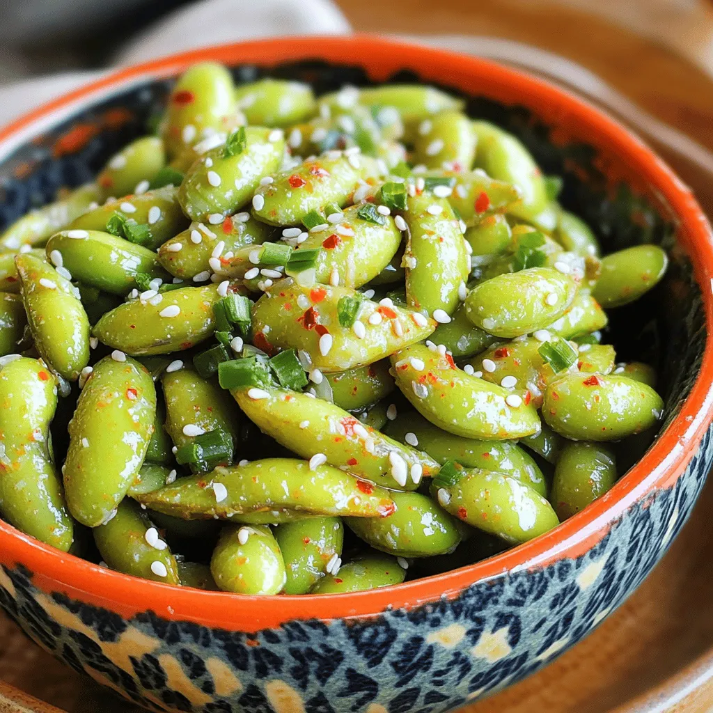 Air Fryer Spicy Garlic Edamame Flavorful Snack Recipe