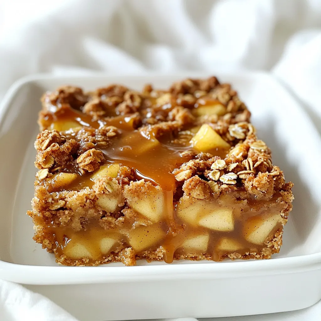 Caramel Apple Crisp Bars with Oat Crumble Delight