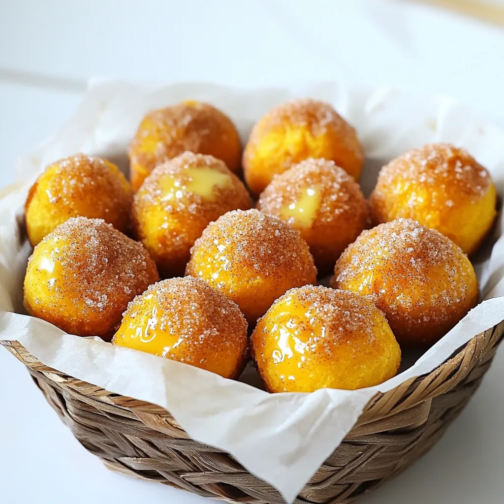 Cinnamon Sugar Pumpkin Donut Holes Irresistible Treat