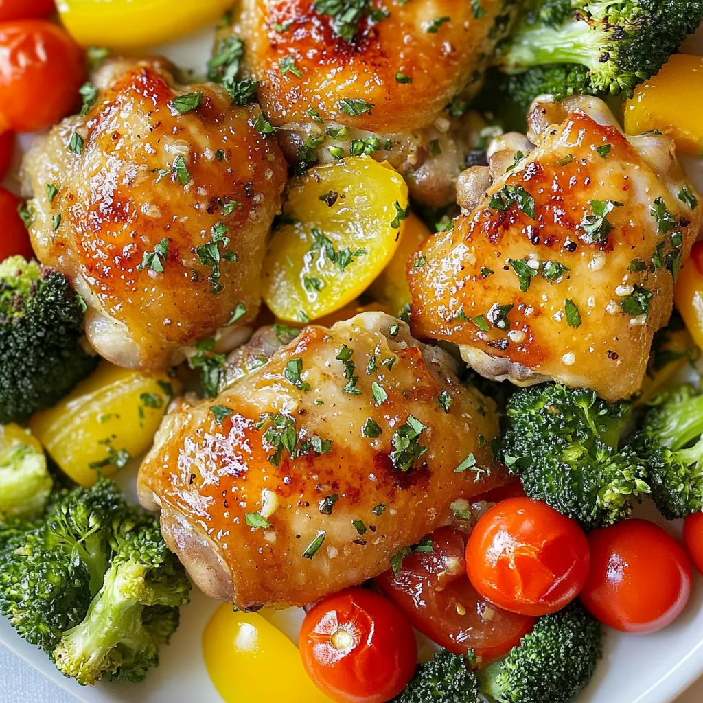 Sheet Pan Garlic Butter Chicken and Veggies Delight
