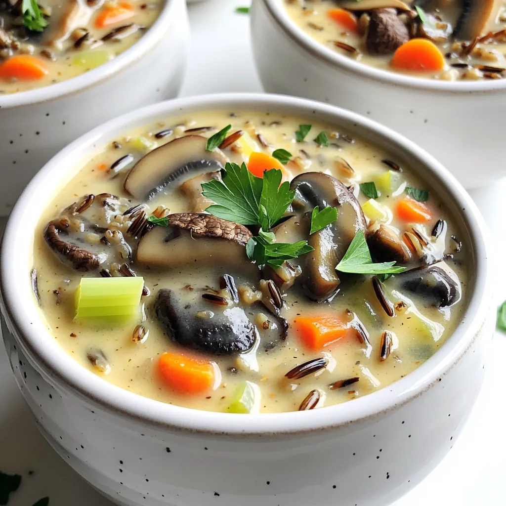 Cozy One-Pot Creamy Wild Rice Mushroom Soup Recipe