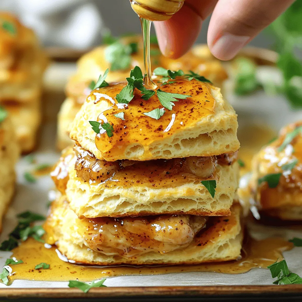 Hot Honey Chicken Biscuits Tasty Comfort Food Recipe