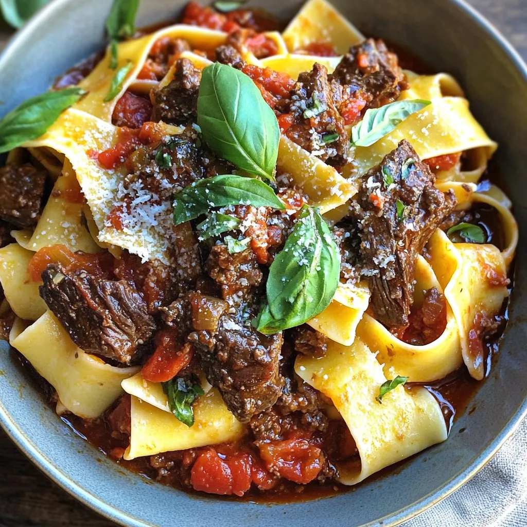 Slow Cooker Balsamic Beef Ragu Rich and Flavorful Meal