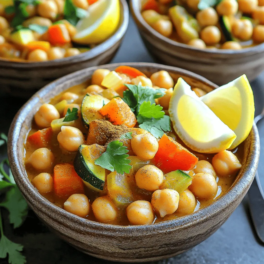 Savory Slow Cooker Moroccan Chickpea Stew Recipe