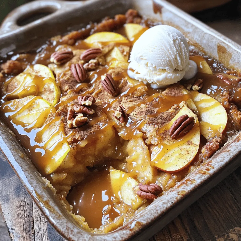 Warm Caramel Apple Dump Cake Irresistible Dessert Delight