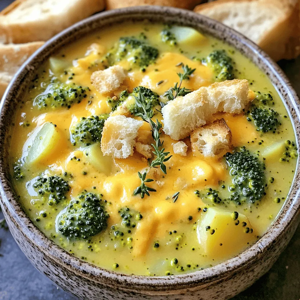 Broccoli Cheddar Potato Soup Comforting and Creamy Delight