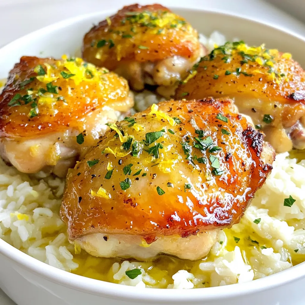 Savory Lemon Garlic Chicken and Rice Delight