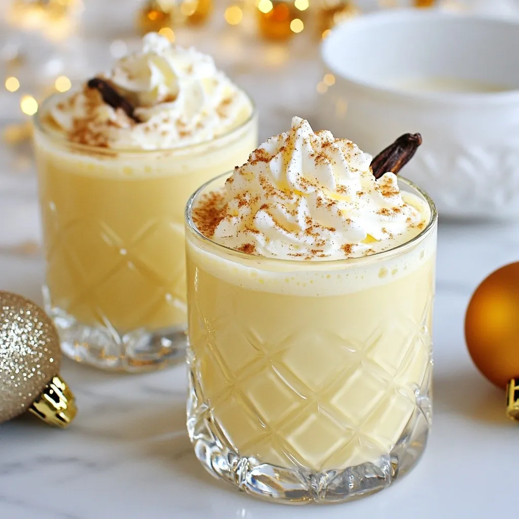 Vanilla Bean Eggnog Cocktail Festive and Cozy Drink