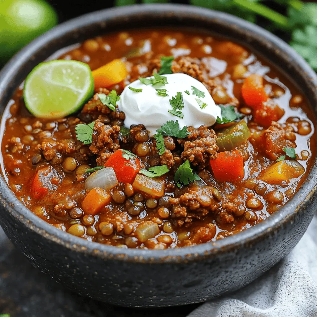 Slow Cooker Beef &#038; Lentil Chili Hearty Comfort Dish