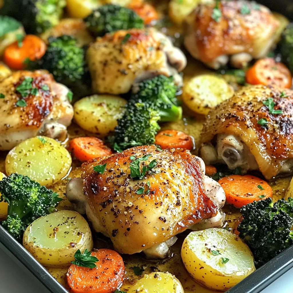 Flavorful Sheet Pan Garlic Butter Chicken and Veggies