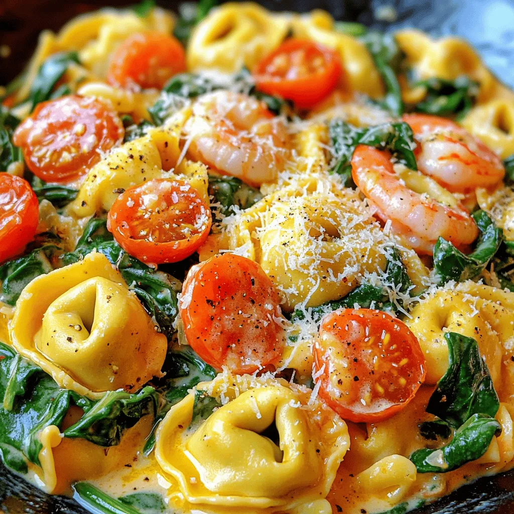 Creamy Shrimp Spinach Tortellini Delightful Dinner