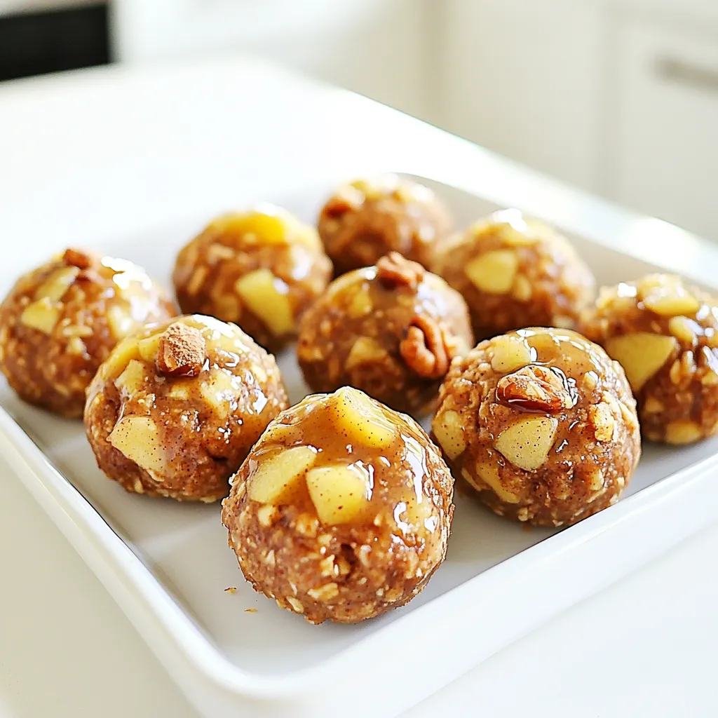 No Bake Apple Pie Energy Bites Healthy Snack Option