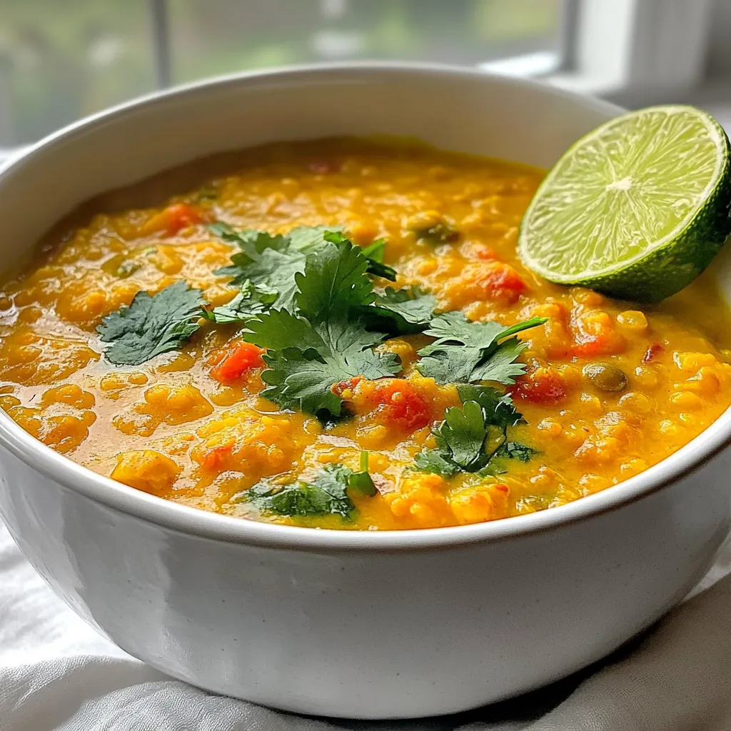 Thai Coconut Red Lentil Soup Flavorful and Simple Recipe