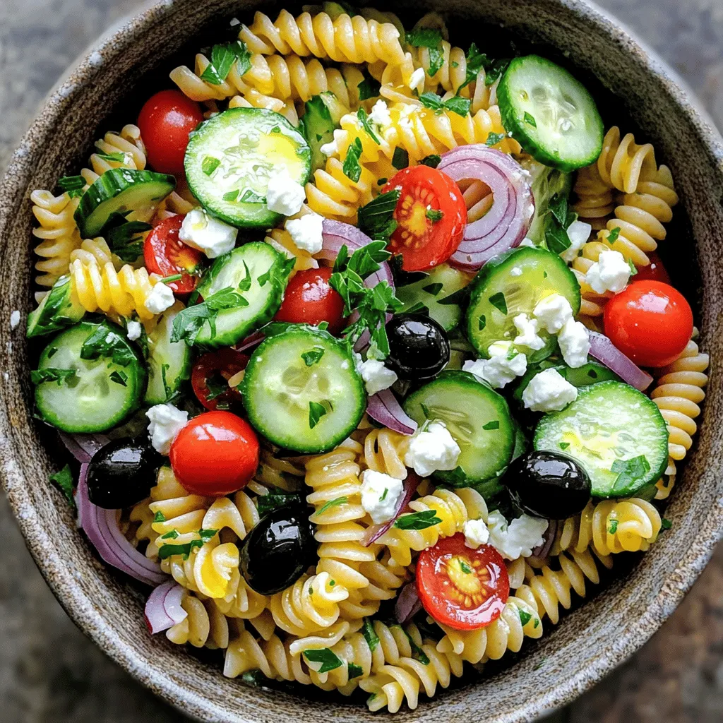 Cucumber Pasta Salad Fresh and Flavorful Delight