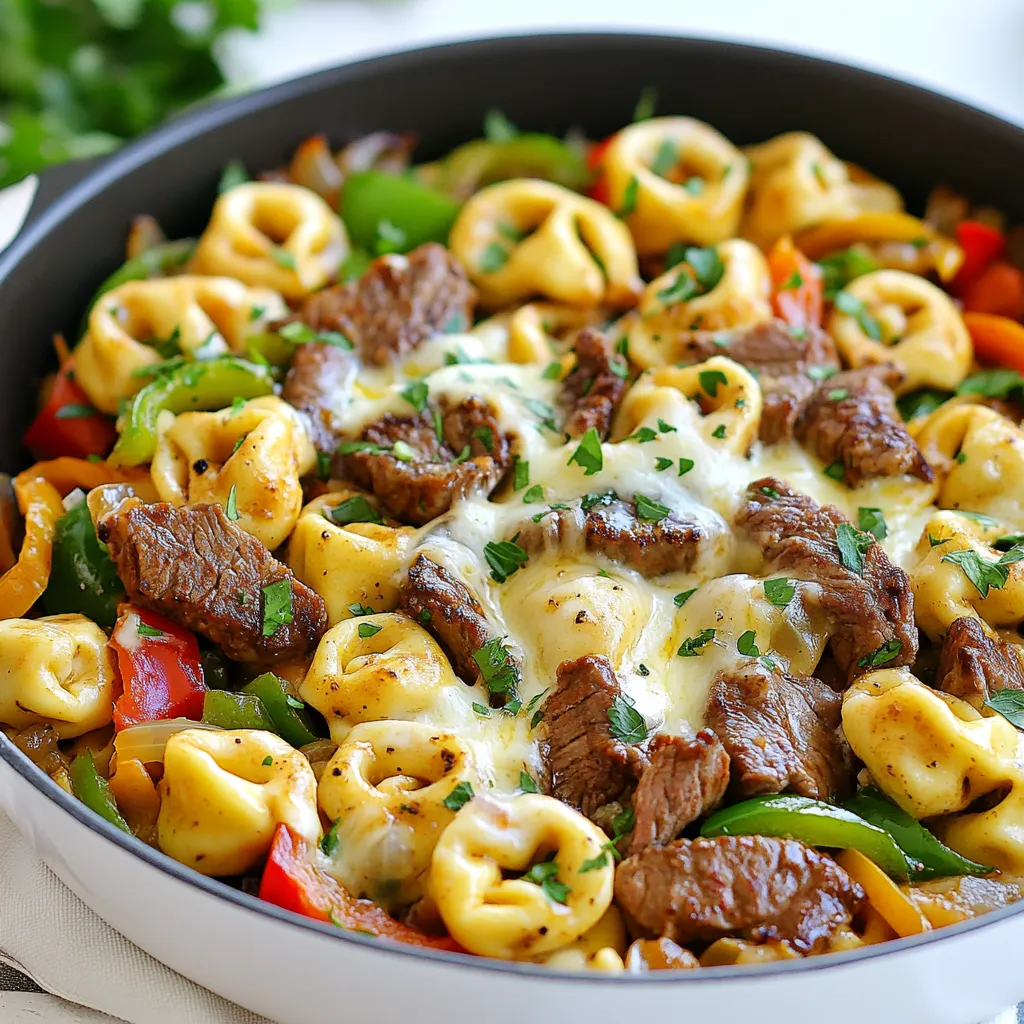 Cheesesteak Tortellini Skillet Rich and Savory Meal