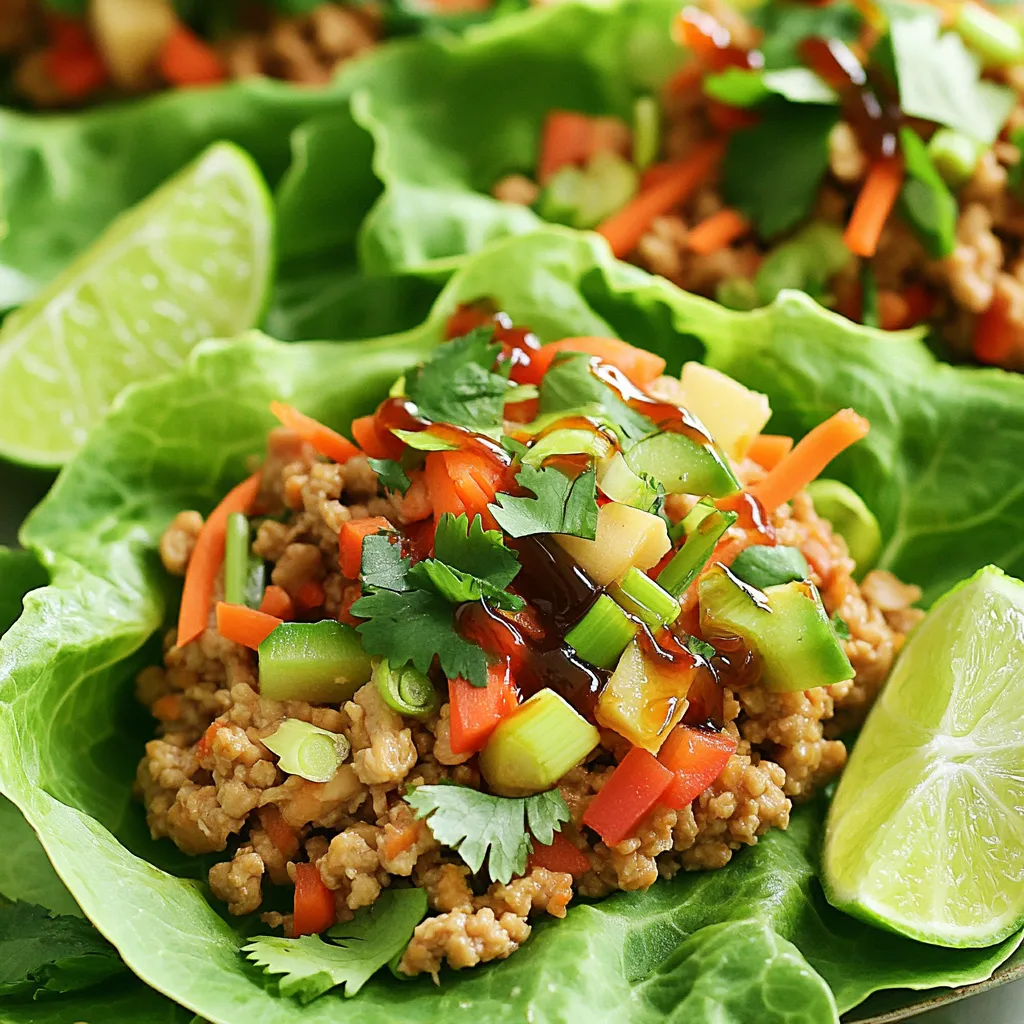 Sriracha Honey Chicken Lettuce Wraps Flavorful Delight