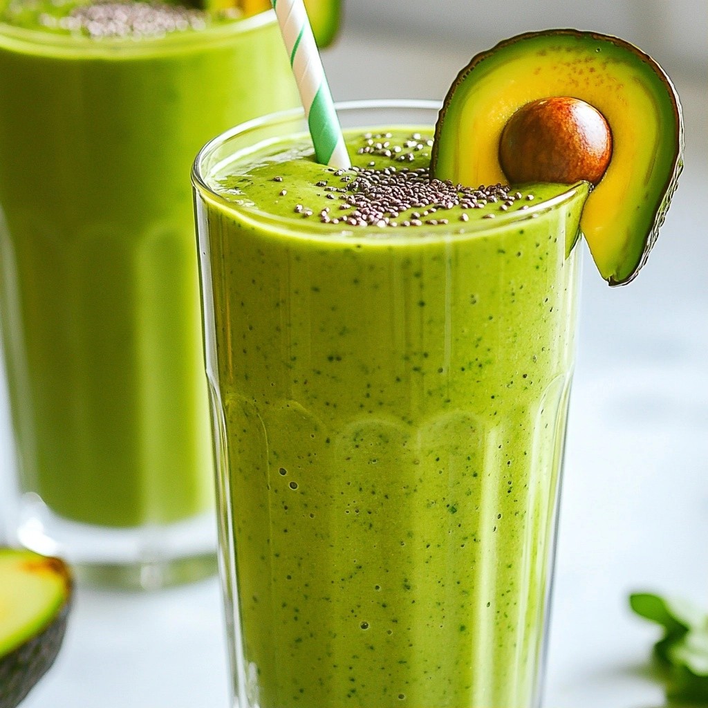 5-Ingredient Creamy Avocado Spinach Smoothie Delight