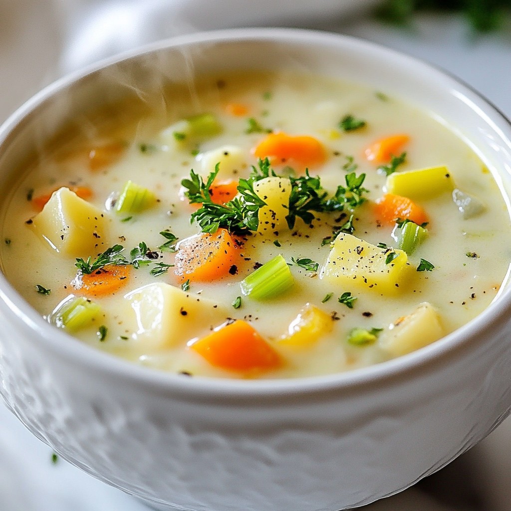 Velvety Vegetable Chowder Creamy and Comforting Bowl