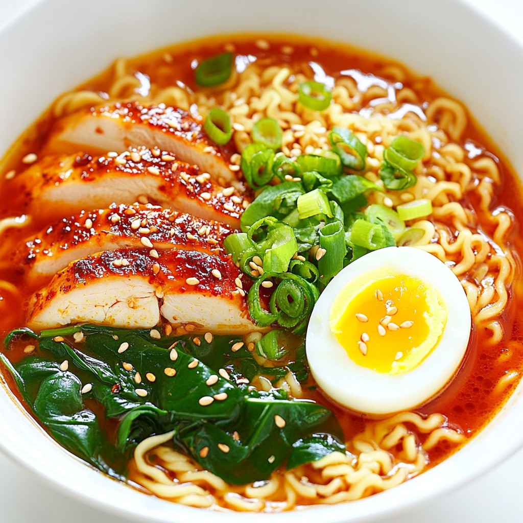 Fiery Chicken Ramen in Garlic Broth Simple Delight