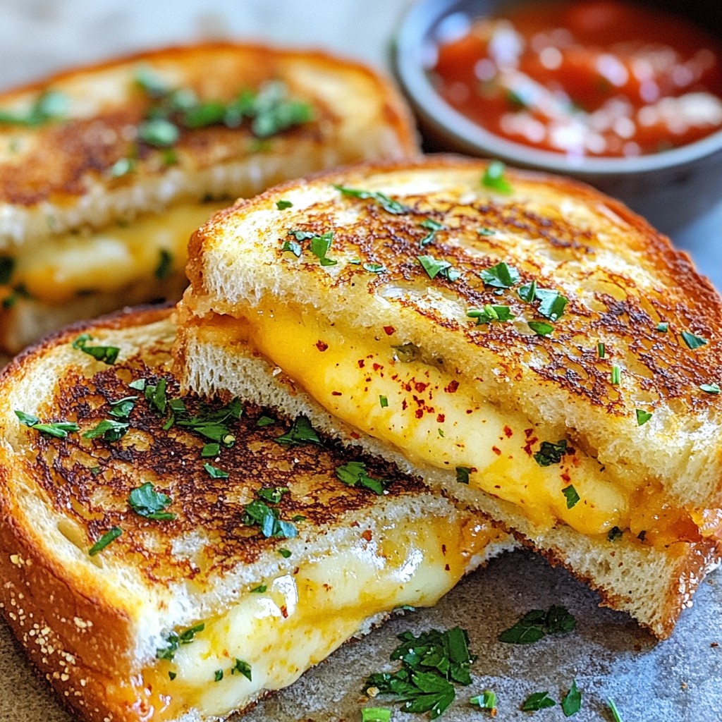 Garlic Bread Grilled Cheese Tasty and Simple Recipe
