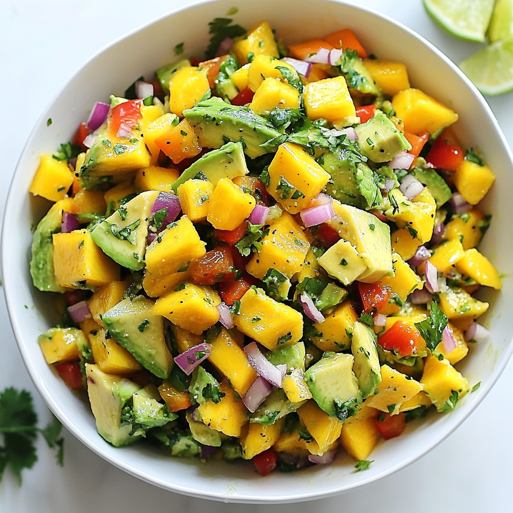 No-Cook Quick Avocado Mango Salad Fresh and Tasty