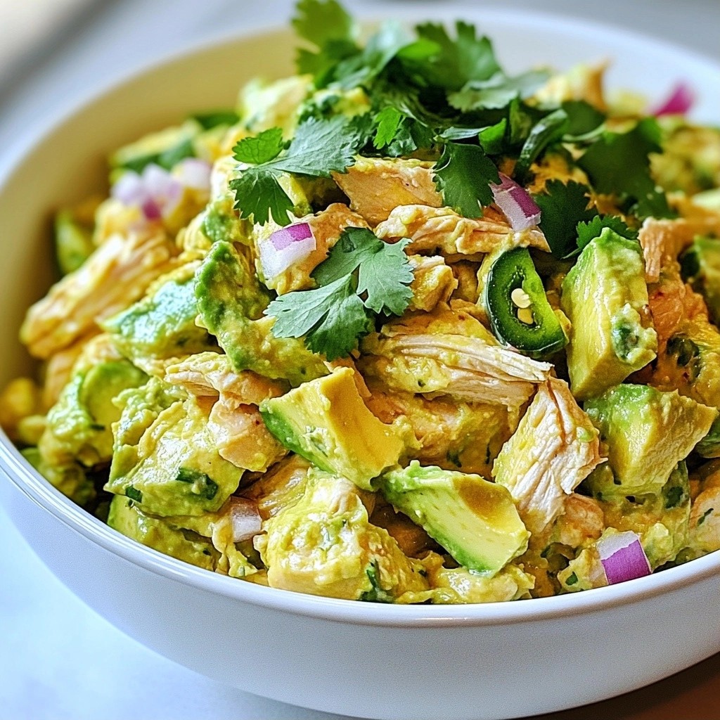 Quick Spicy Avocado Chicken Salad Delicious and Simple