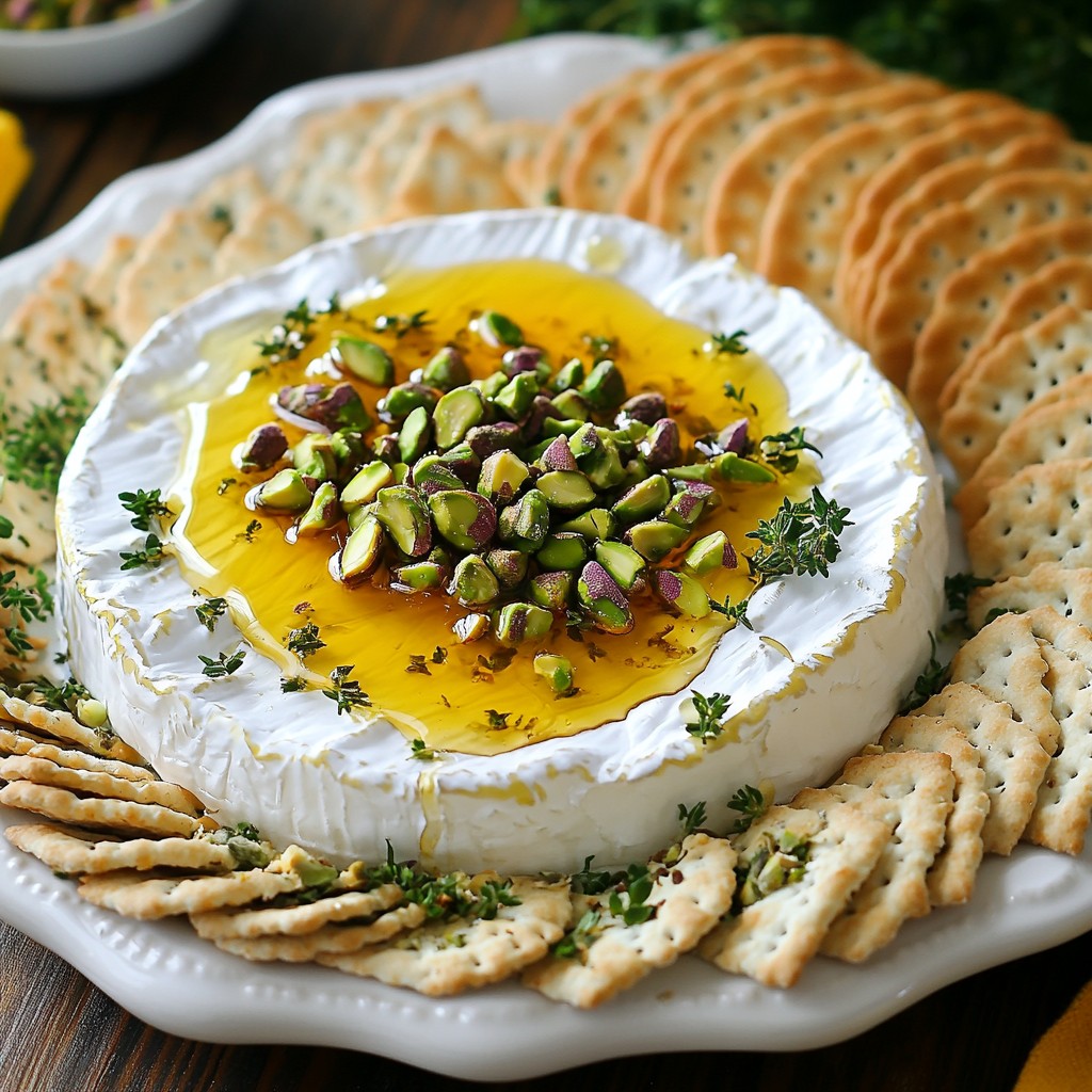 Easiest Boursin Pistachio Honey Appetizer Delight