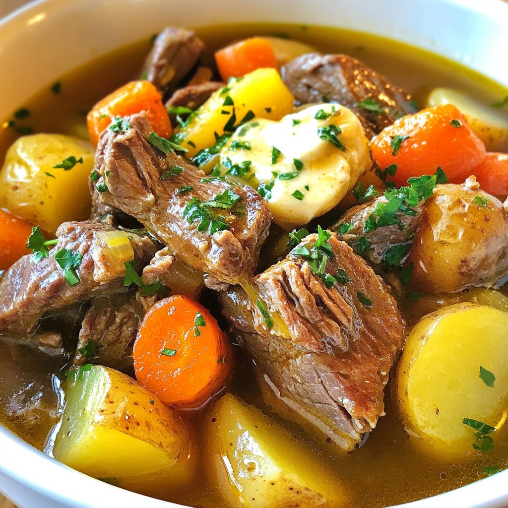 Slow Cooker Garlic Butter Beef Hearty and Flavorful Meal