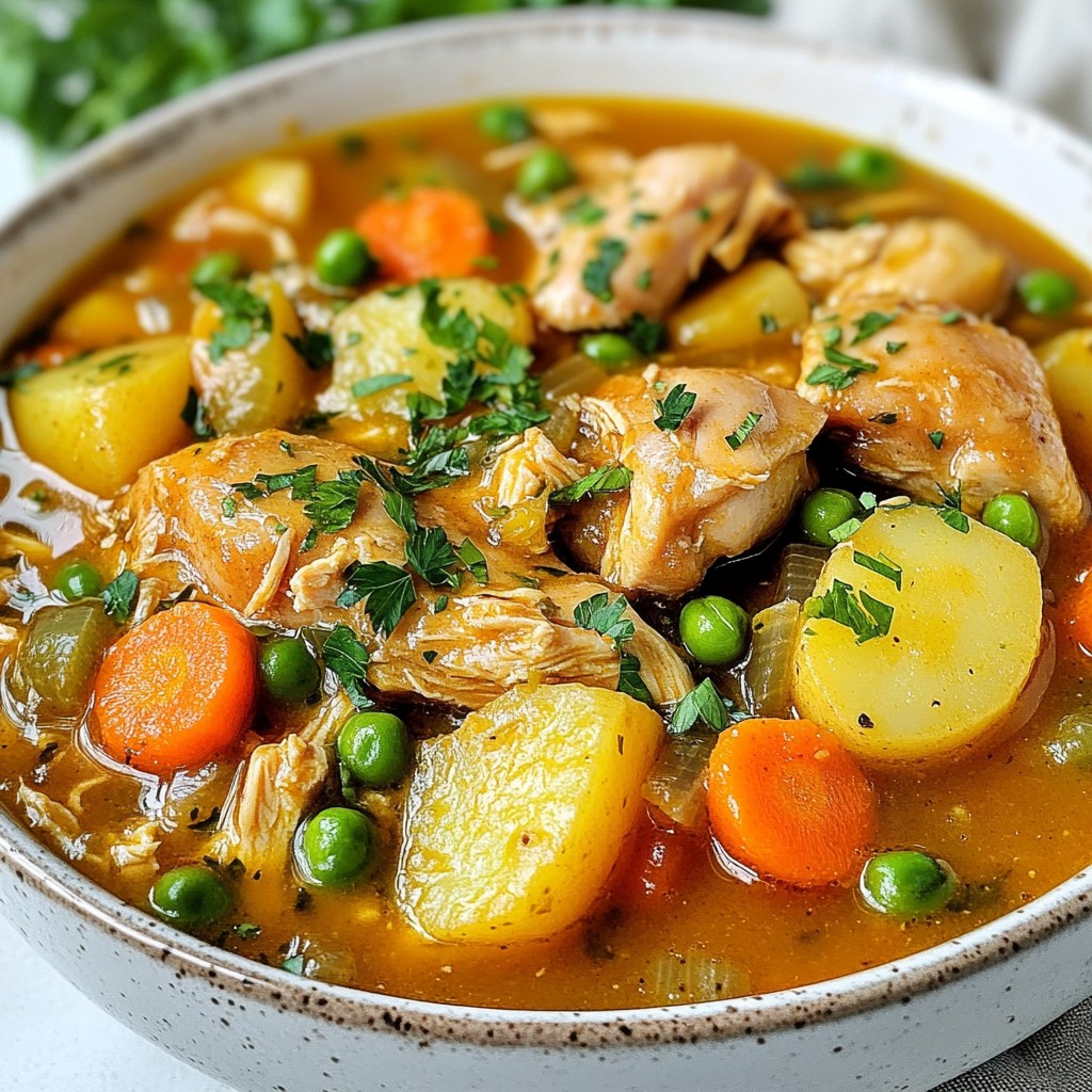 Savory Slow Cooker Chicken Stew Simple and Hearty Meal