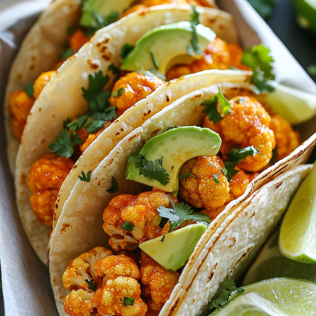 Vegan Buffalo Cauliflower Tacos Flavorful and Easy Meal