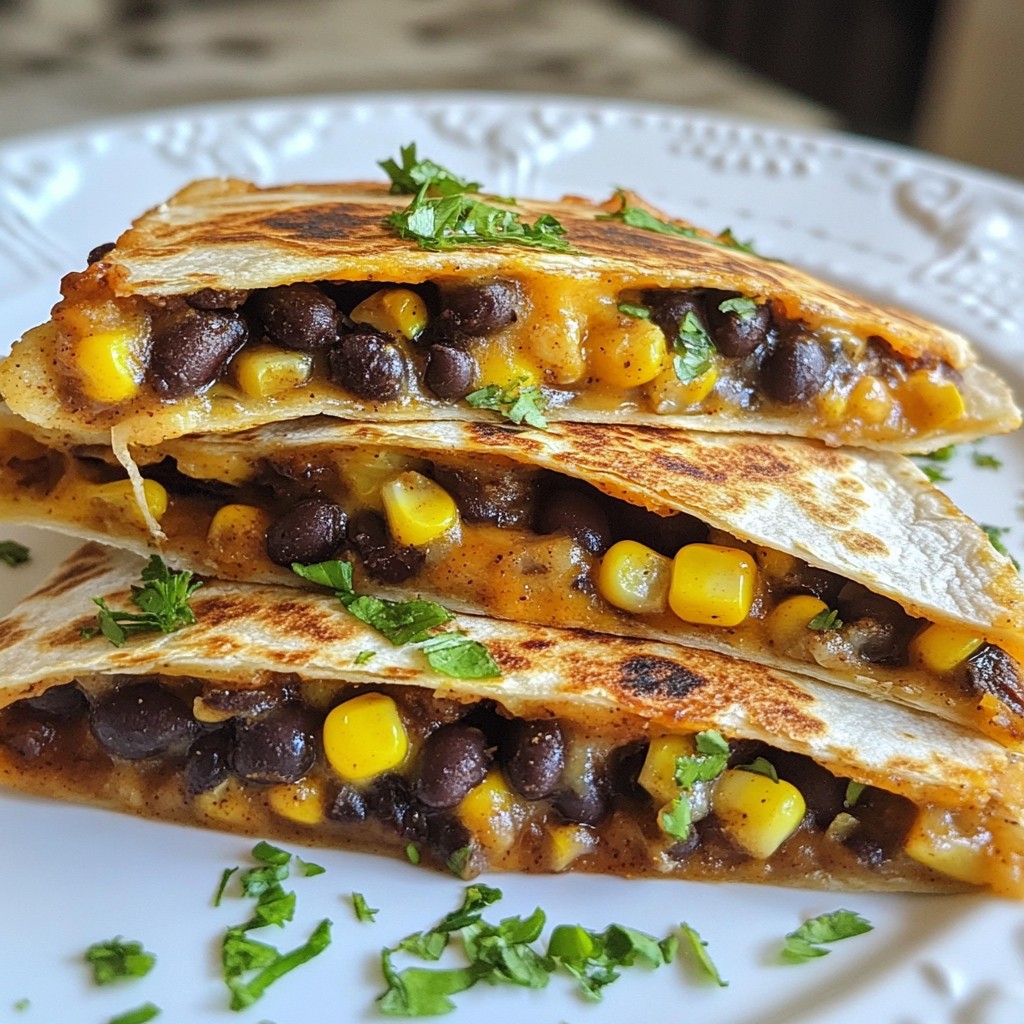5-Ingredient Speedy Black Bean Quesadillas Delight