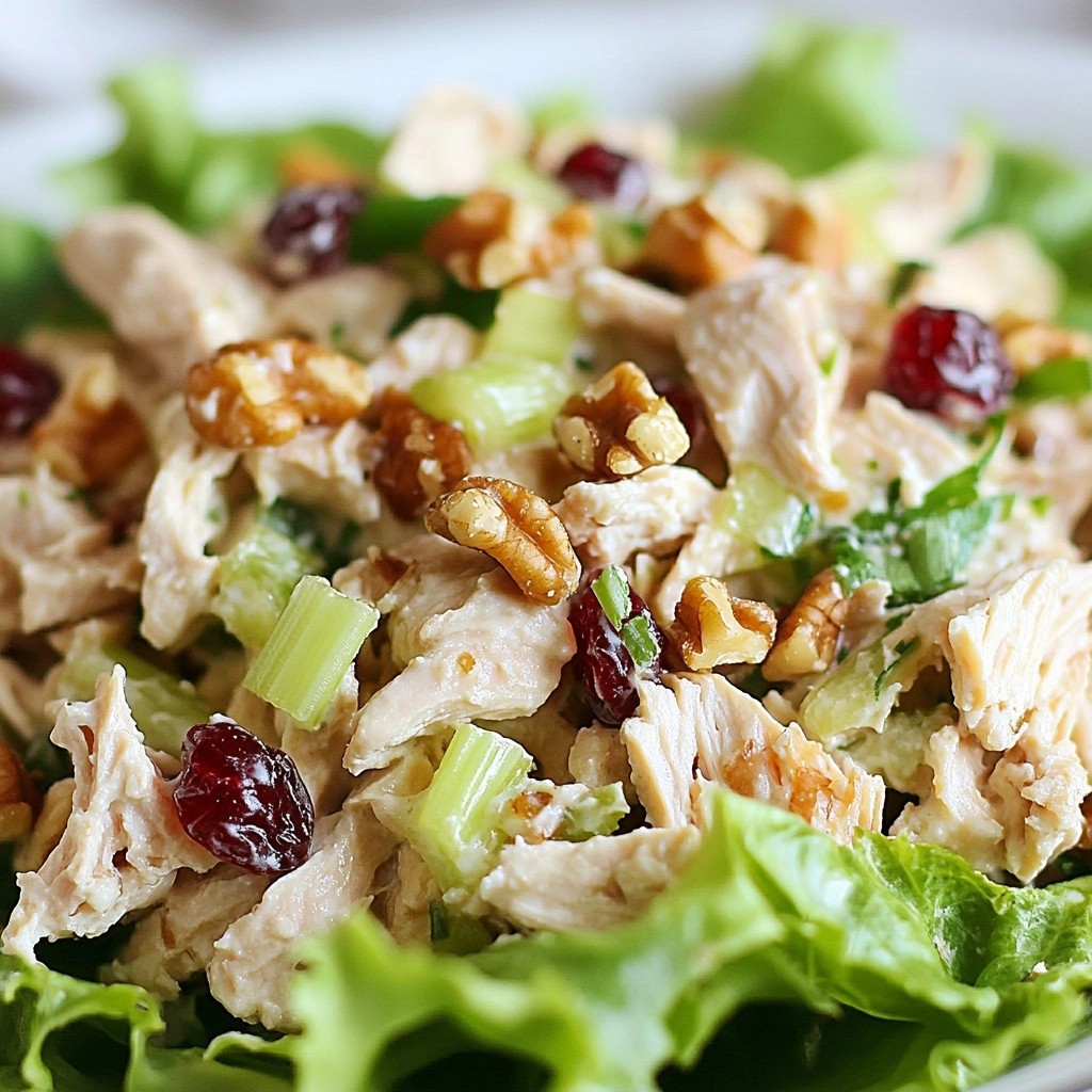 Quick Cranberry Walnut Chicken Salad Simple Recipe