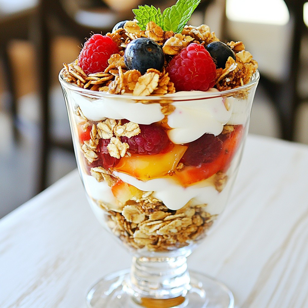 Speedy Greek Yogurt Parfait with Berries Delight