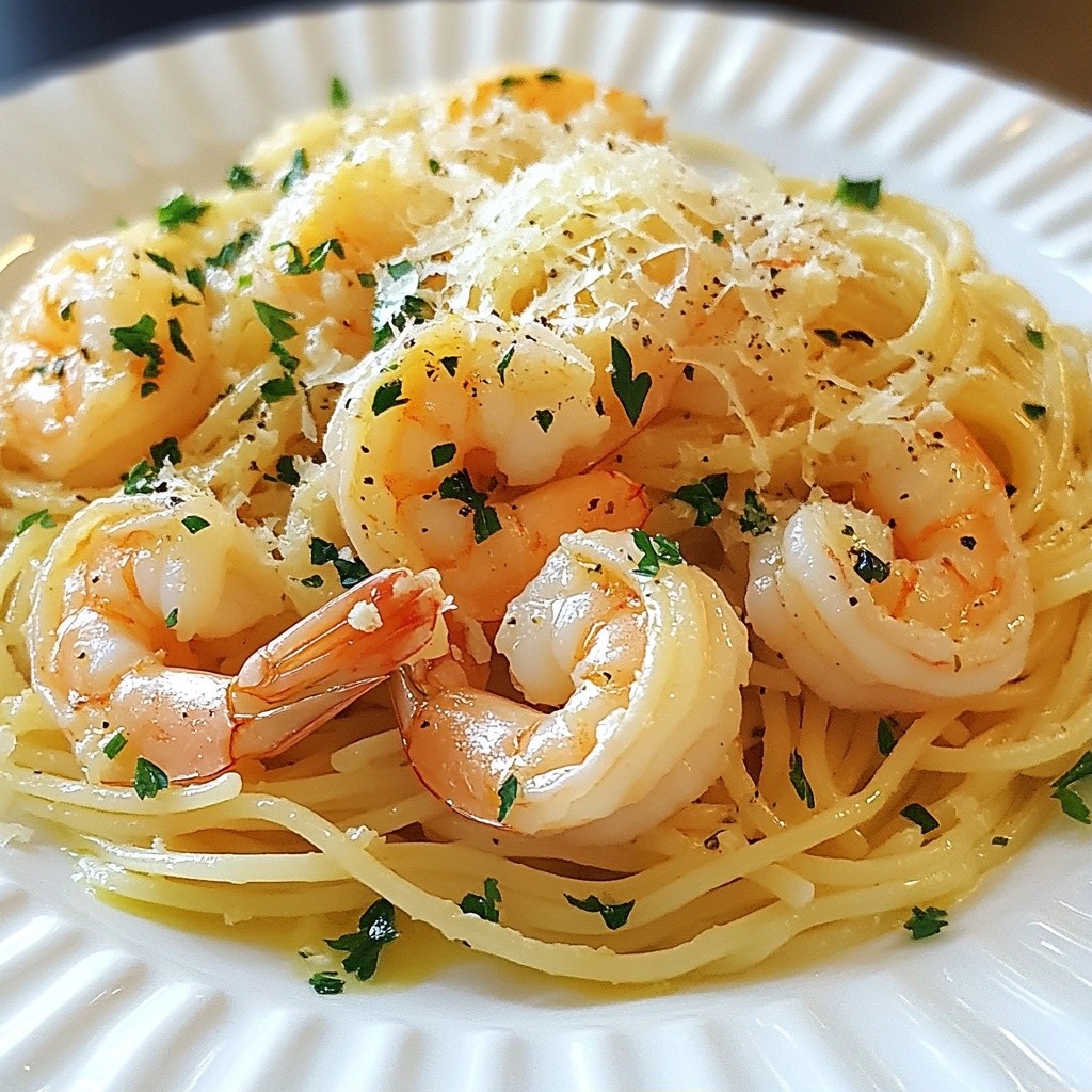 Savory 15-Minute Lemon Garlic Shrimp Pasta Recipe