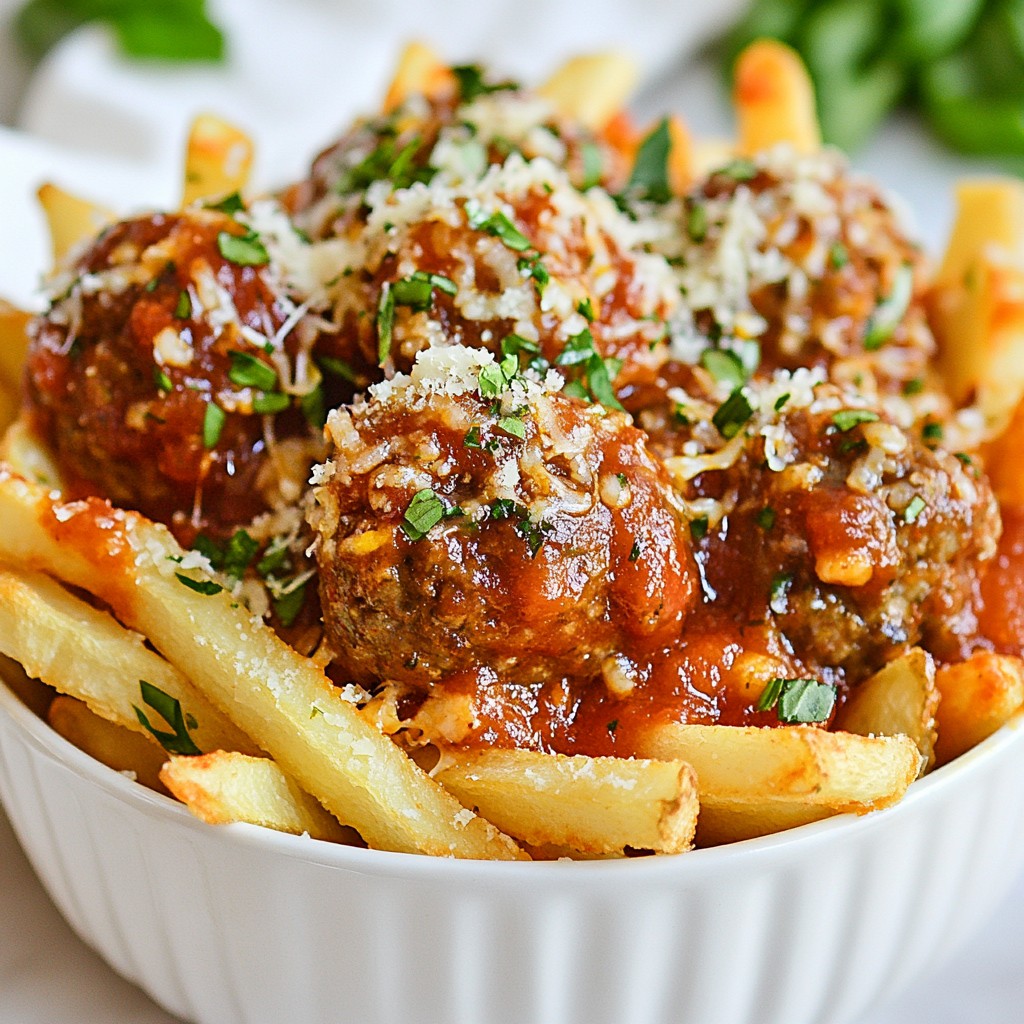 Meatball & Fries Comfort Bowl Simple Savory Delight