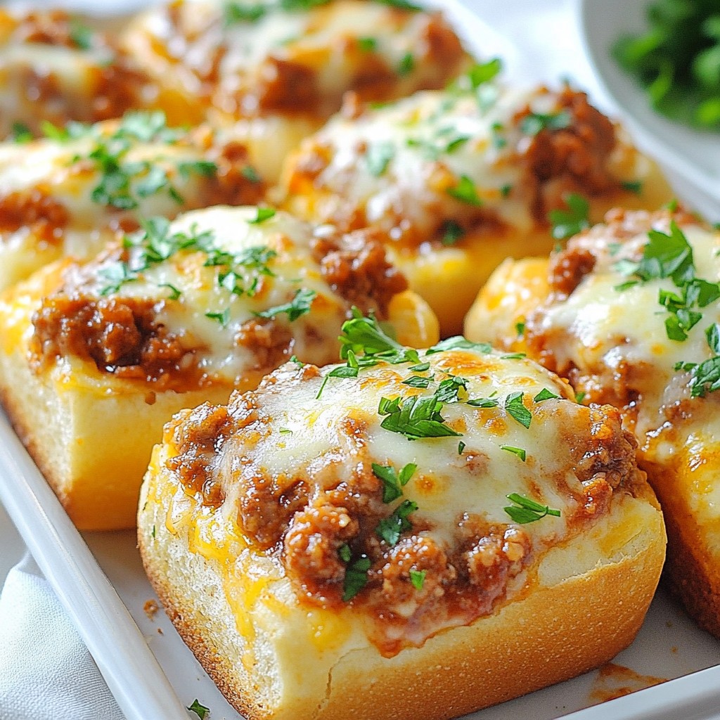 Cheesy Garlic Bread Sloppy Joes Tasty and Easy Meal
