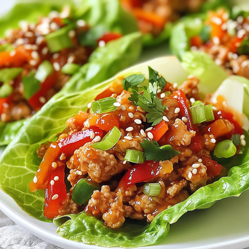 Quick Sweet Chili Chicken Lettuce Wraps Flavor Burst