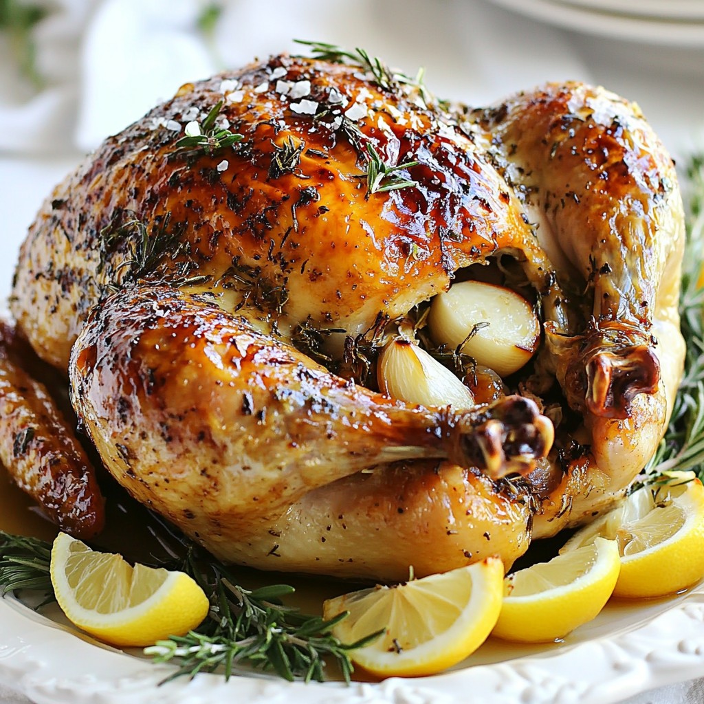 Juicy Whole Roasted Chicken Simple and Flavorful Dish
