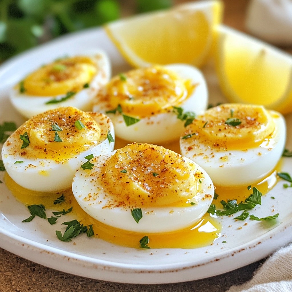 Cajun Boiled Eggs with Garlic Butter Delight