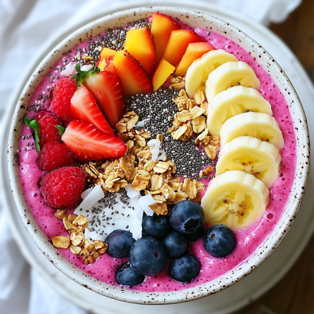 Five Minute Fruit Smoothie Bowl Quick and Easy Recipe