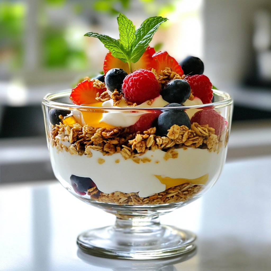 Speedy Greek Yogurt Parfait with Berries Delight