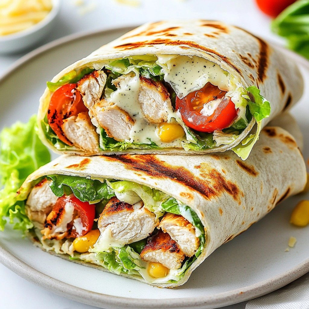 Fast Grilled Chicken Caesar Wraps Quick and Easy Meal