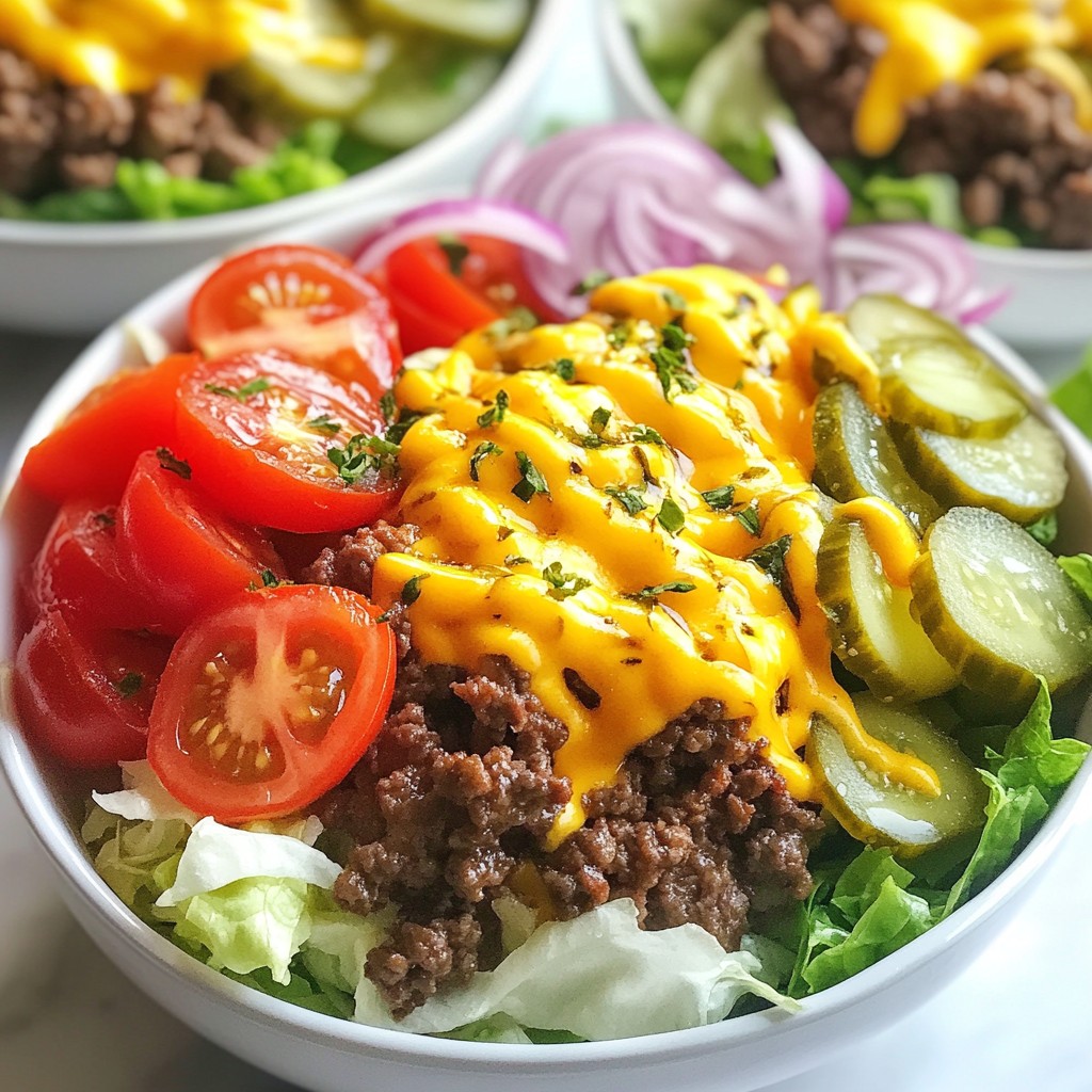 Burger Bowls with Special Sauce Flavorful Delight