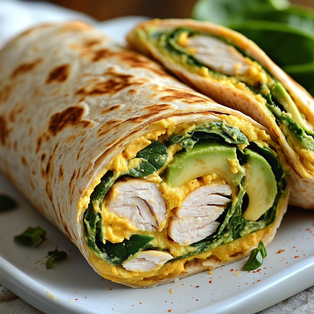 Speedy Turkey Avocado Spinach Wrap Delight